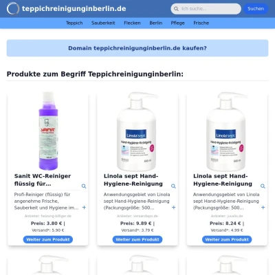 Screenshot teppichreinigunginberlin.de