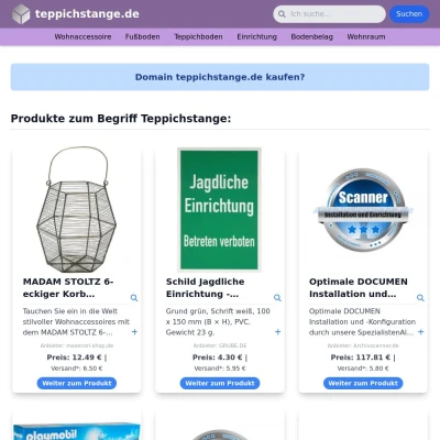 Screenshot teppichstange.de