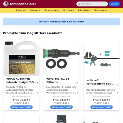 Screenshot terassenholz.de