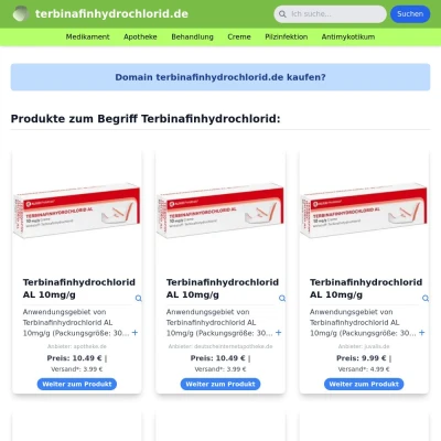 Screenshot terbinafinhydrochlorid.de