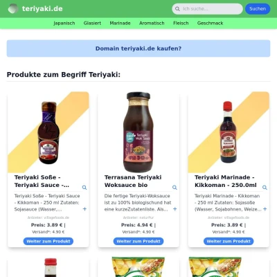 Screenshot teriyaki.de