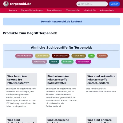 Screenshot terpenoid.de