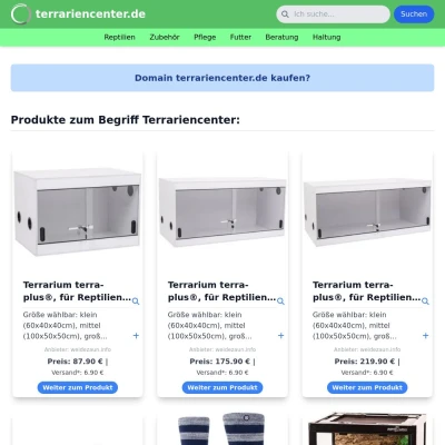 Screenshot terrariencenter.de
