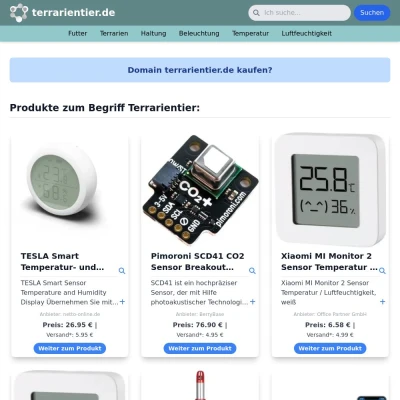 Screenshot terrarientier.de