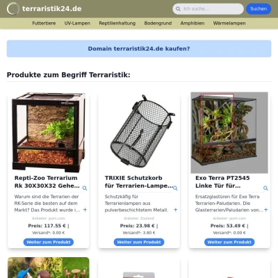Screenshot terraristik24.de