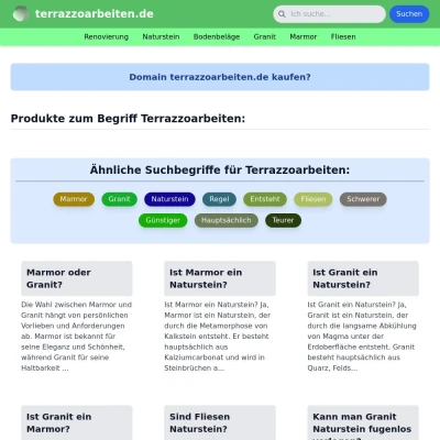 Screenshot terrazzoarbeiten.de