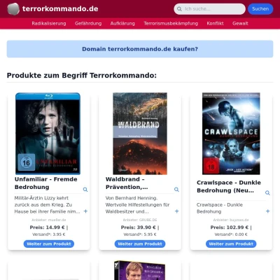 Screenshot terrorkommando.de