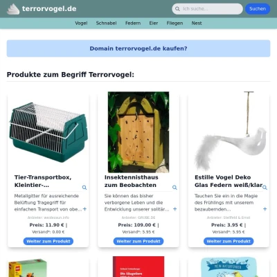 Screenshot terrorvogel.de