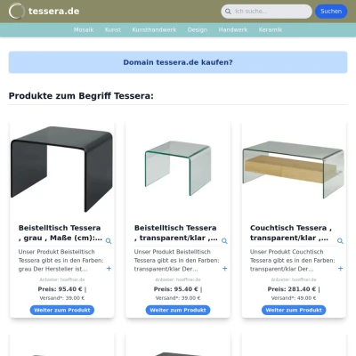 Screenshot tessera.de