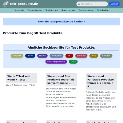 Screenshot test-produkte.de