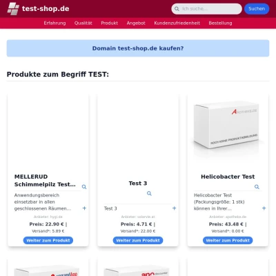 Screenshot test-shop.de