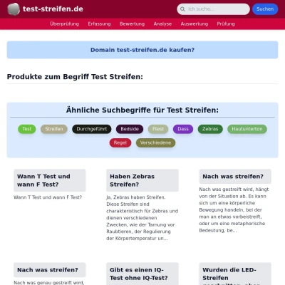 Screenshot test-streifen.de