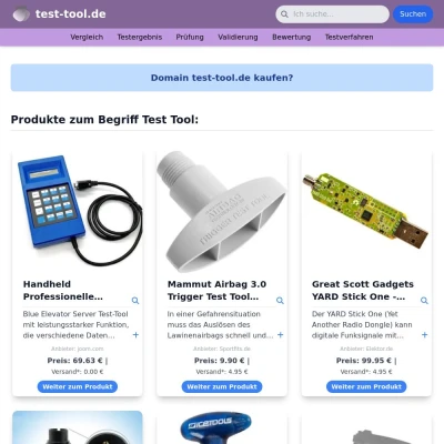 Screenshot test-tool.de