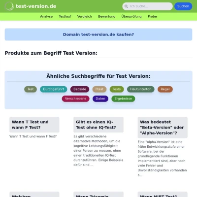 Screenshot test-version.de