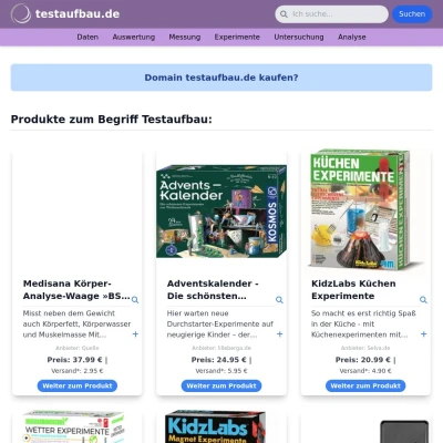 Screenshot testaufbau.de
