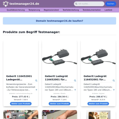 Screenshot testmanager24.de