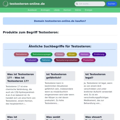 Screenshot testosteron-online.de