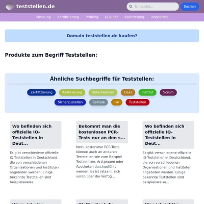 Screenshot teststellen.de