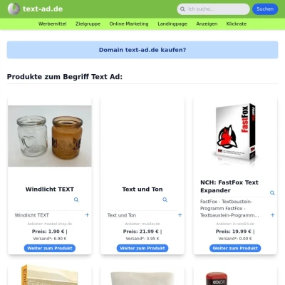 Screenshot text-ad.de