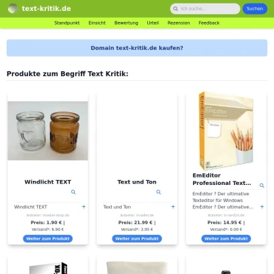 Screenshot text-kritik.de