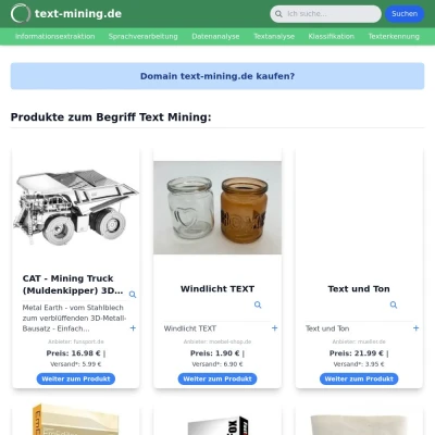 Screenshot text-mining.de