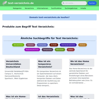 Screenshot text-verzeichnis.de