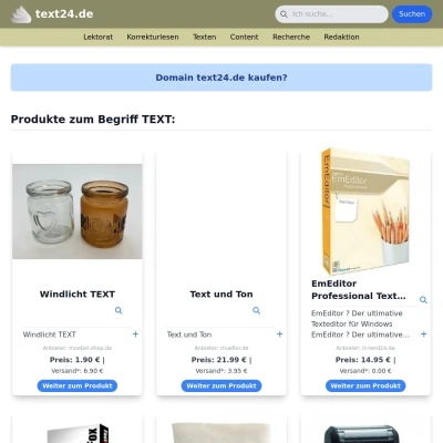 Screenshot text24.de