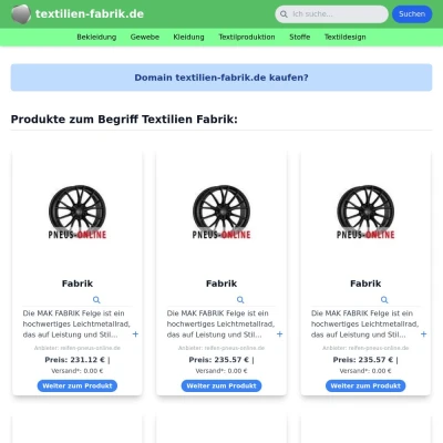 Screenshot textilien-fabrik.de