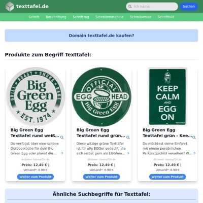 Screenshot texttafel.de