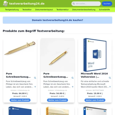Screenshot textverarbeitung24.de