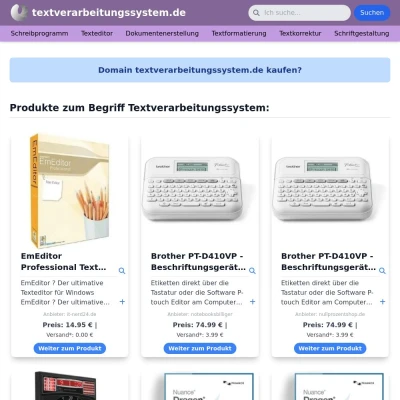 Screenshot textverarbeitungssystem.de