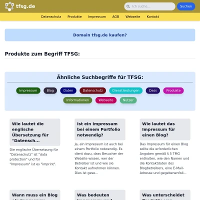 Screenshot tfsg.de