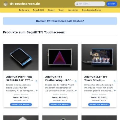 Screenshot tft-touchscreen.de