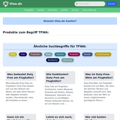 Screenshot tfwa.de