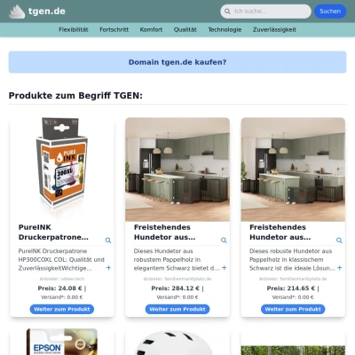 Screenshot tgen.de