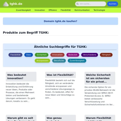 Screenshot tghk.de