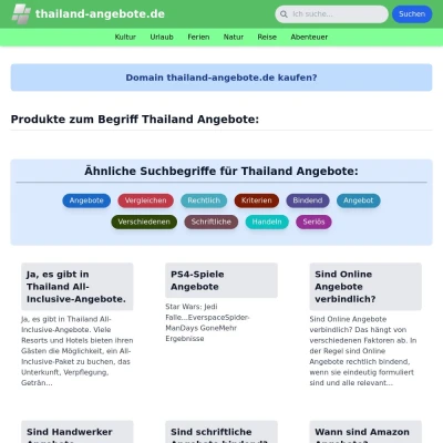 Screenshot thailand-angebote.de