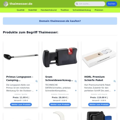 Screenshot thaimesser.de