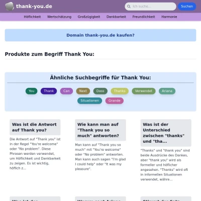 Screenshot thank-you.de