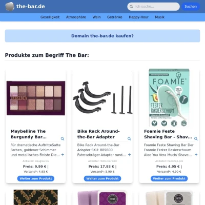 Screenshot the-bar.de