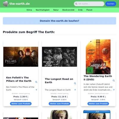 Screenshot the-earth.de
