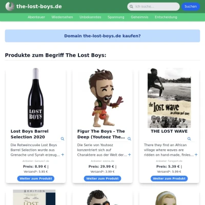 Screenshot the-lost-boys.de