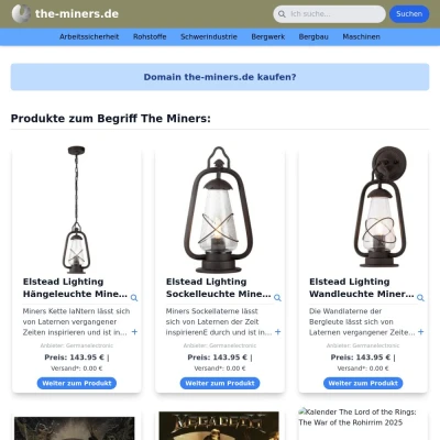 Screenshot the-miners.de