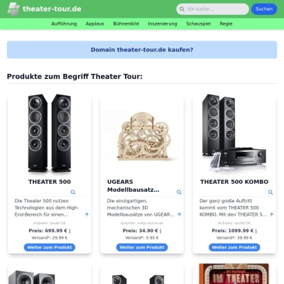 Screenshot theater-tour.de