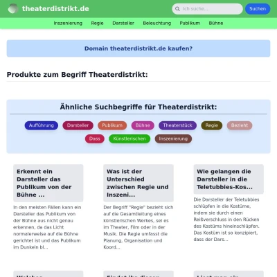 Screenshot theaterdistrikt.de