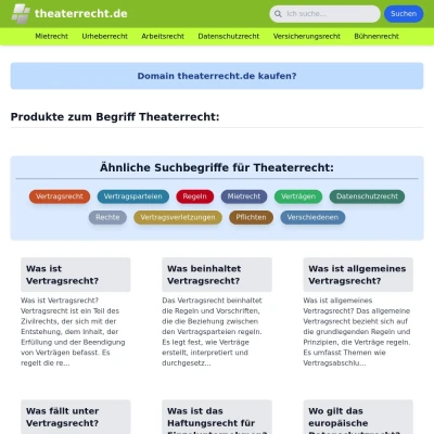 Screenshot theaterrecht.de