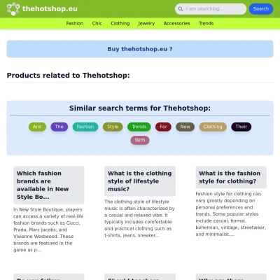 Screenshot thehotshop.eu