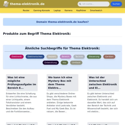 Screenshot thema-elektronik.de