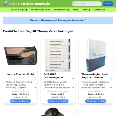 Screenshot thema-versicherungen.de