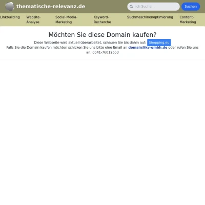 Screenshot thematische-relevanz.de